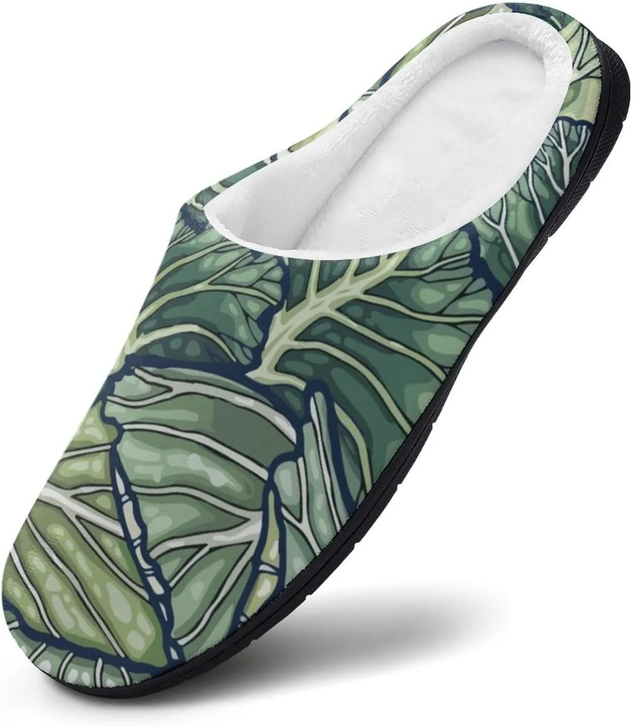 Vegetable Cabbage Womens Cotton Slippers Anti-slip Rubber Sole Winter Warm House Shoes For Daily Wear