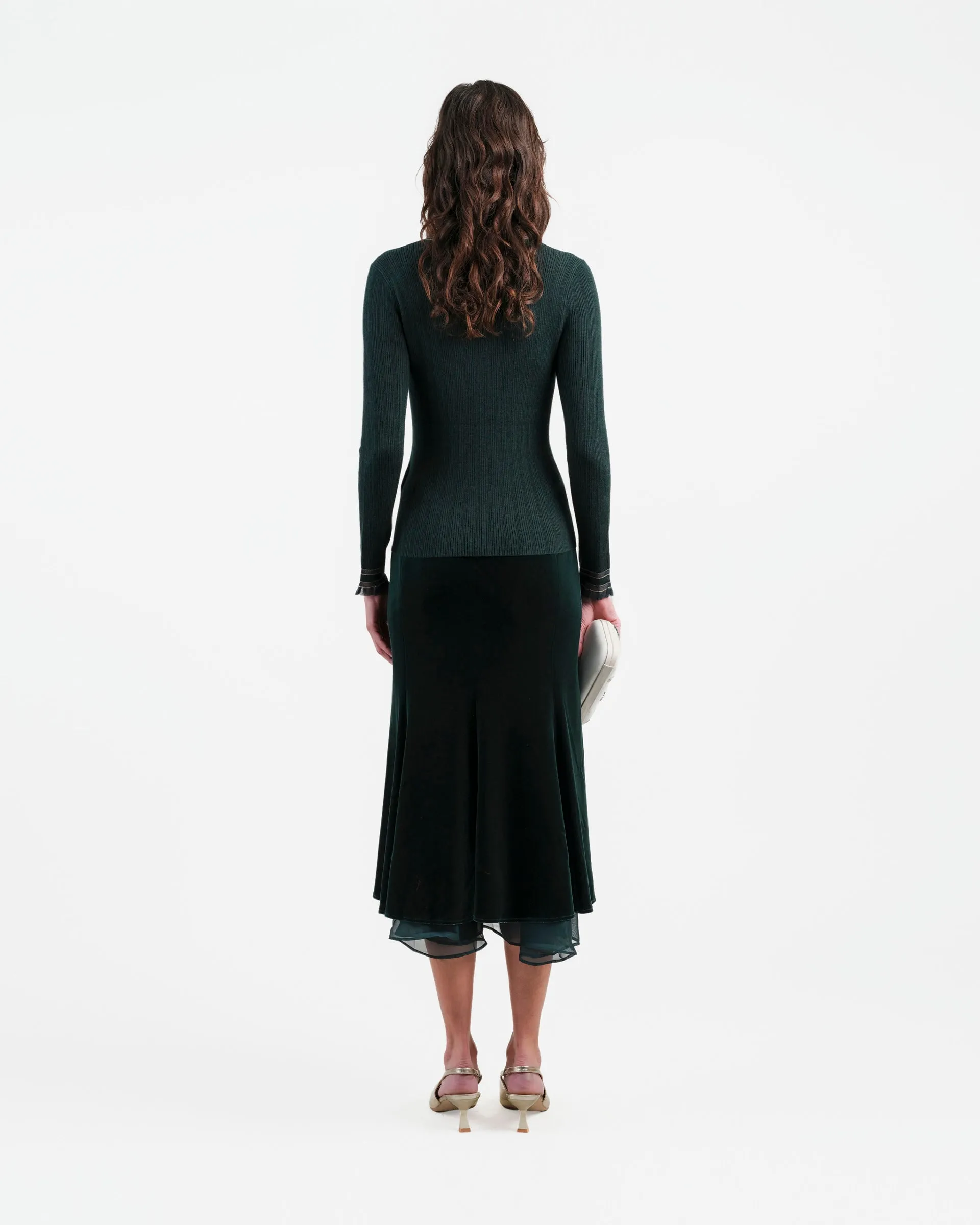 Velvet Midi Skirt