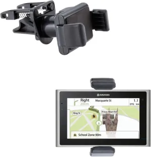 Vent Compact Mini Vehicle Mount Cradle Designed for Navman S100 - Unique Auto Car Holder Clips into Air Vents