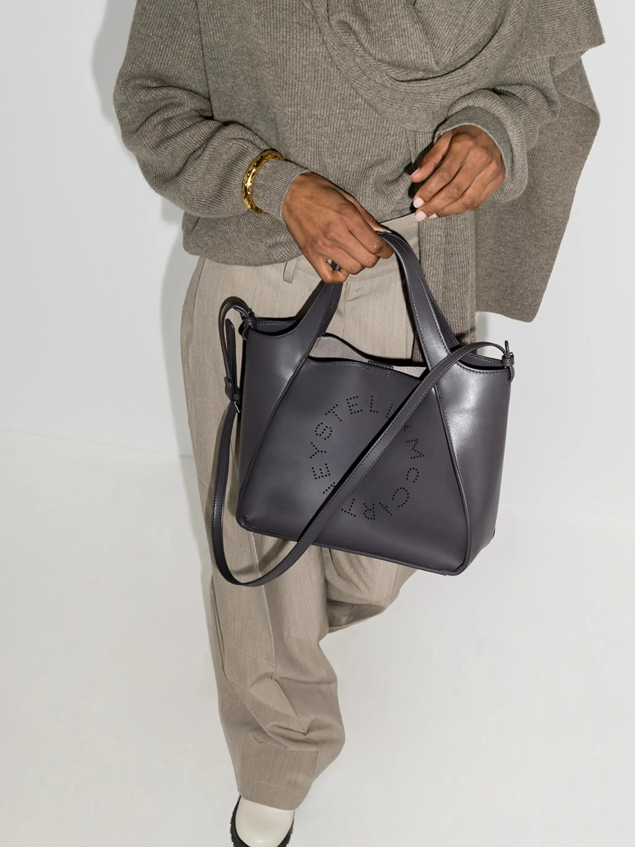 Verified transactions perforated Outstanding logo bag crossbody