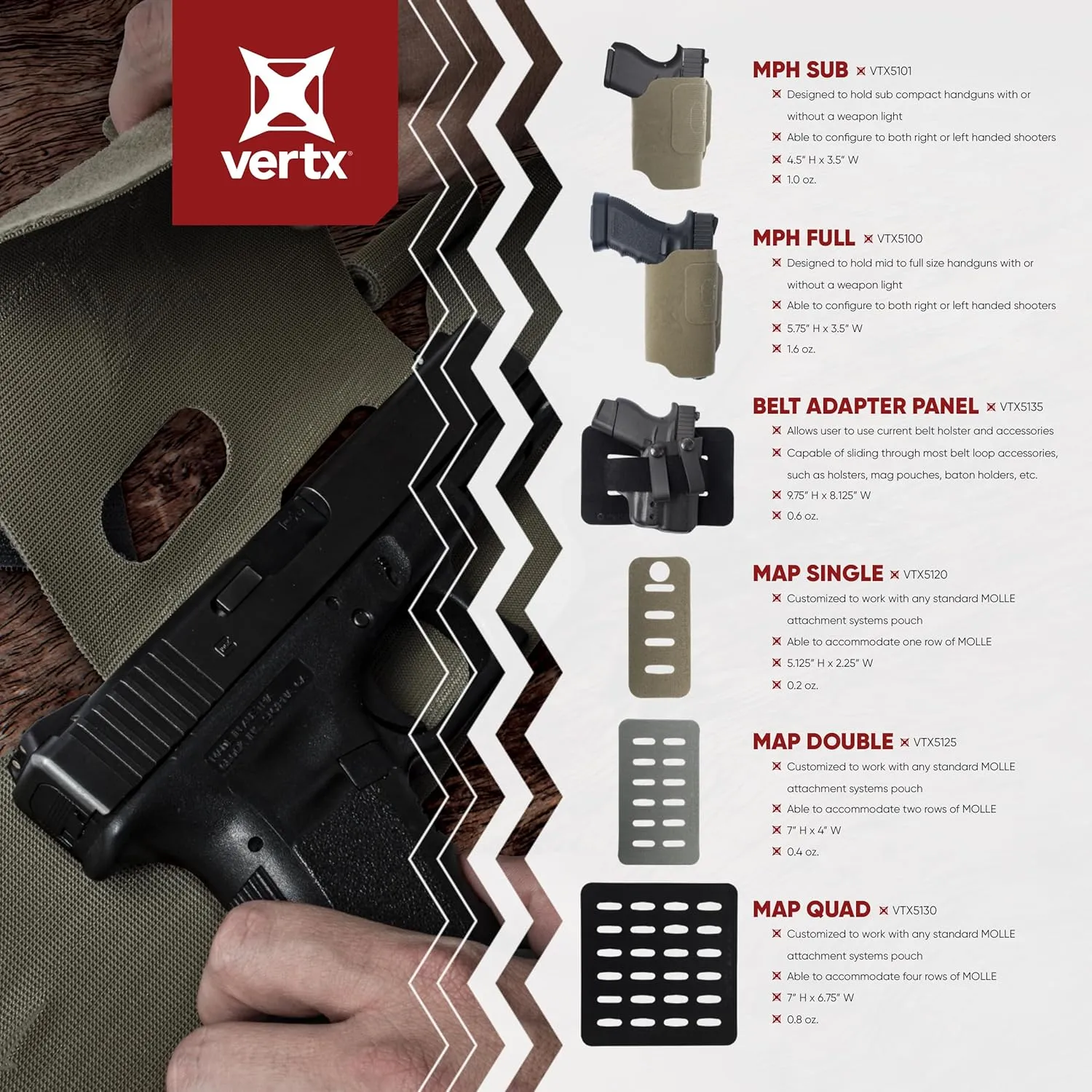 Vertx Tactigami Tactical Accessories Gear Organizers