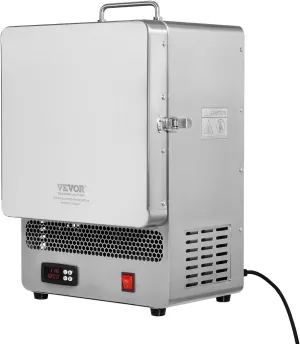 VEVOR Electric Kiln, 1500W Melting Furnace Max Temperature 2192℉/1200℃, Stainless Steel, for Wax Casting, Clay DIY, Metal Tempering, Glazing on Pottery, Silver