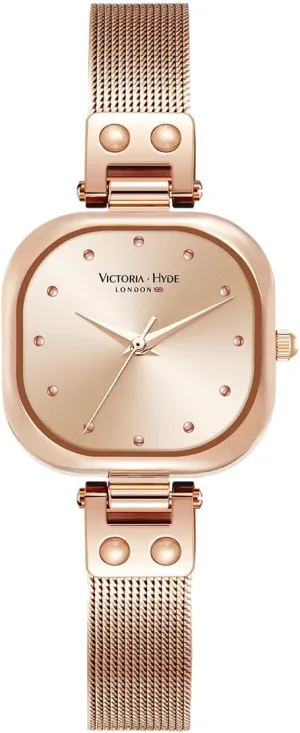 VICTORIA HYDE Dainty Women's Watch, Rectangle Watches for Women, Elegant Women's Wrist Watch, Ladies Watch with Stainless Steel Bracelet or Leather Band