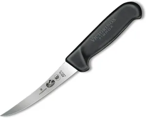Victorinox 5" Boning Knife, Curved Blade, Flexible, Black Fibrox Handle 5.6613.12
