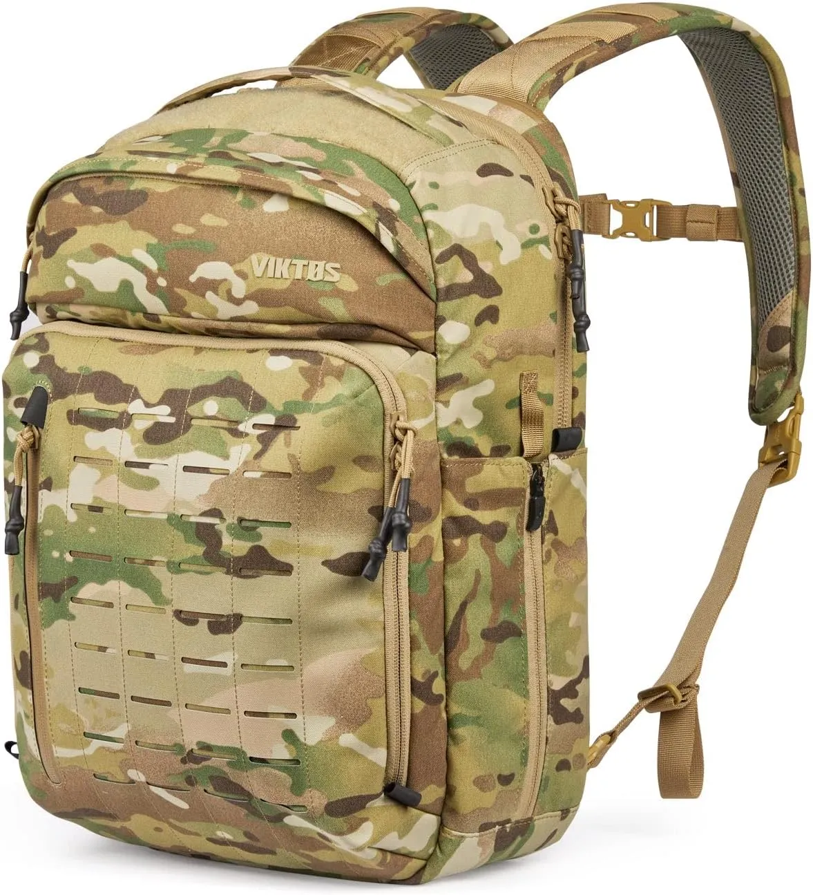 VIKTOS Perimeter 25 Liter Durable Tactical Waterproof Aluminum Reinforcement Sheet Outdoor EDC Backpack with 15" Laptop Compartment, Multicam