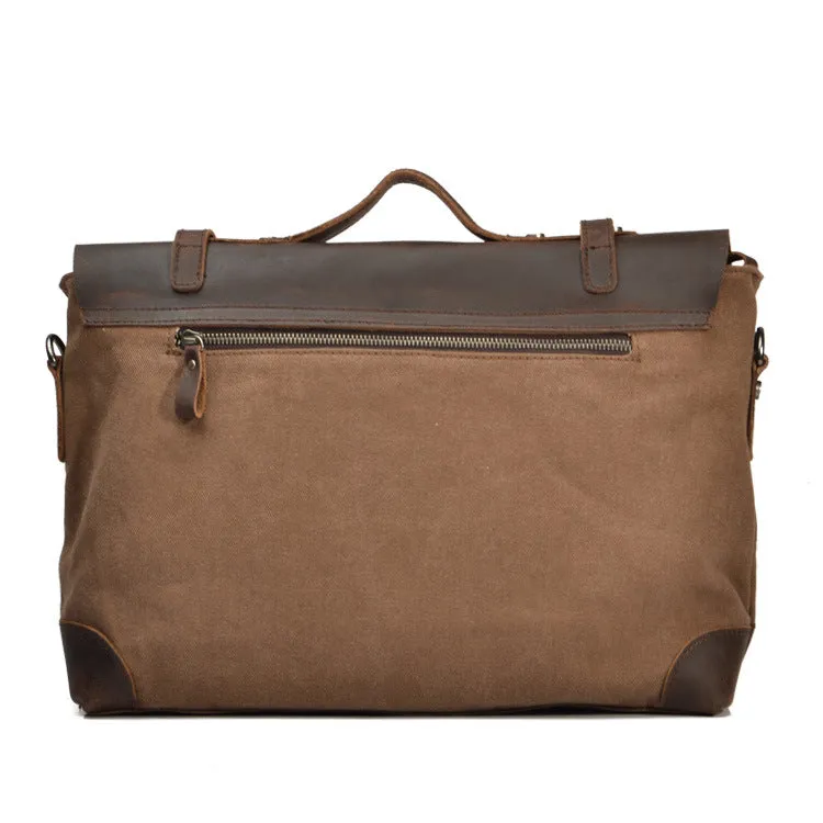 Vintage Canvas and Leather Messenger Bag