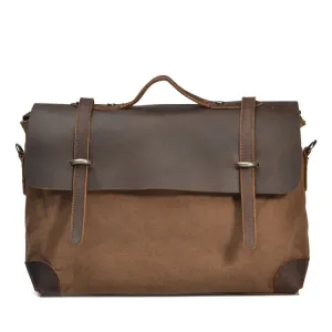 Vintage Canvas and Leather Messenger Bag