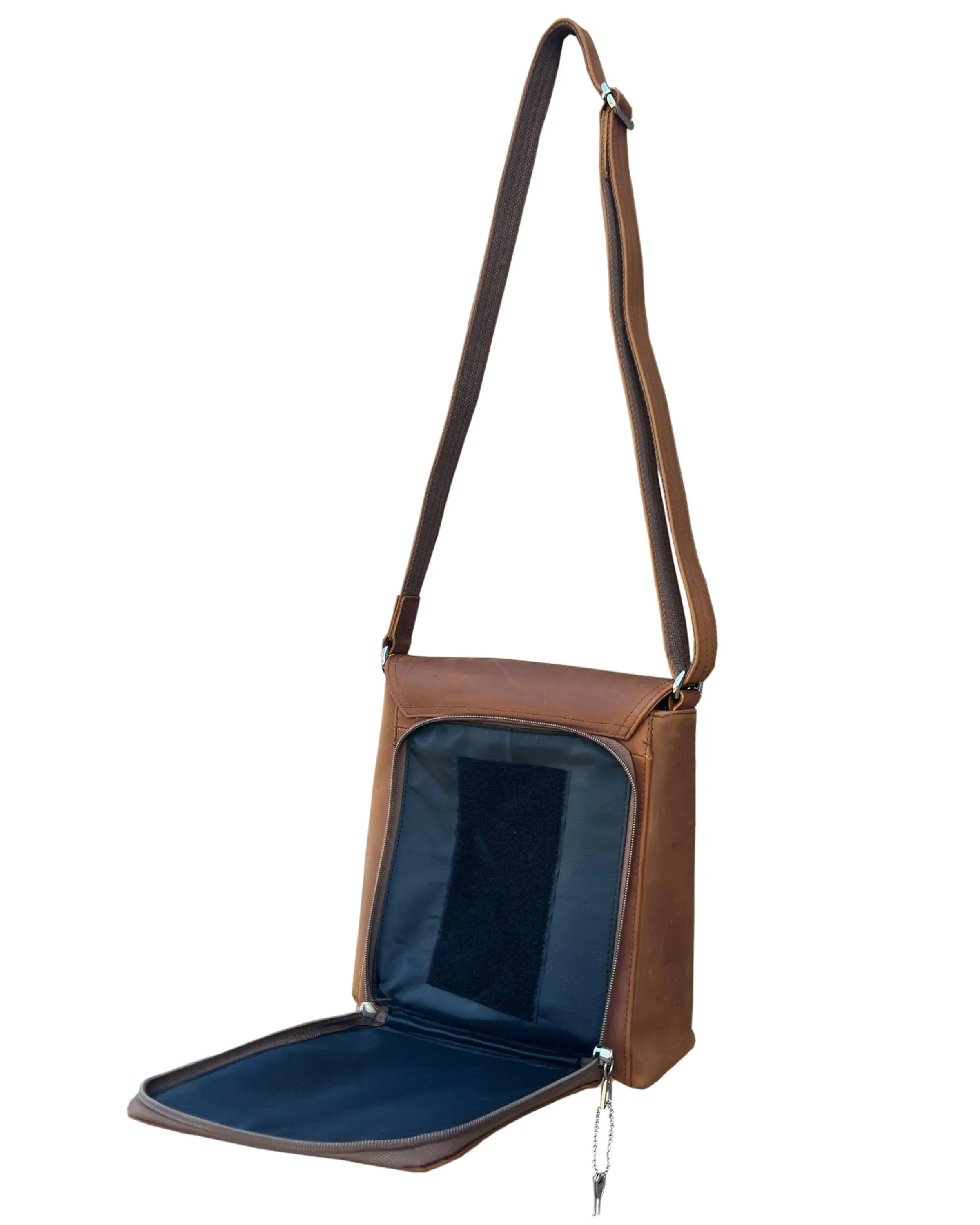 Vintage Leather Crossbody with Adjustable Strap