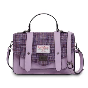 Violet Dogtooth Satchels with Harris Tweed®