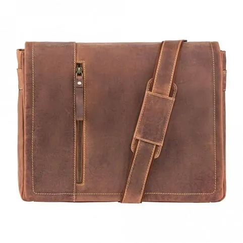 Visconti Foster 13.3" Leather Laptop Messenger Bag