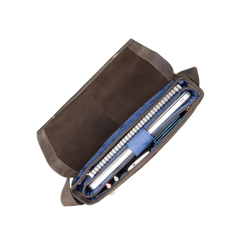 Visconti Foster 13.3" Leather Laptop Messenger Bag