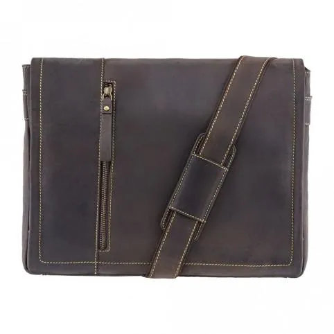 Visconti Foster 13.3" Leather Laptop Messenger Bag