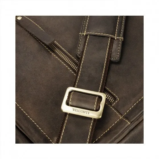 Visconti Foster 13.3" Leather Laptop Messenger Bag