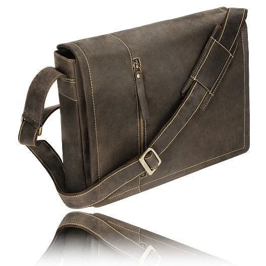 Visconti Foster 13.3" Leather Laptop Messenger Bag
