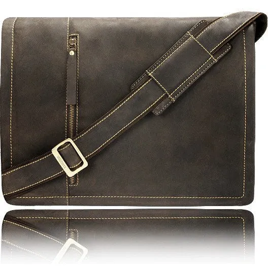 Visconti Foster 13.3" Leather Laptop Messenger Bag