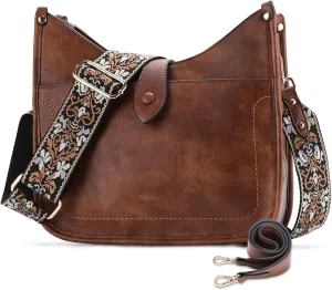 VX VONXURY Crossbody Purses for Women Shoulder Bag with Guitar Strap Trendy Handbag with Zipper and Buckle Closure