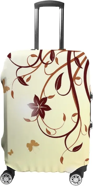 Washable Luggage Cover, Autumn Branch Pattern Luggage Cover Suitcase Protector, Fits 26-28 Inch Luggage, Travel Summer Beach Holiday, Multicolor