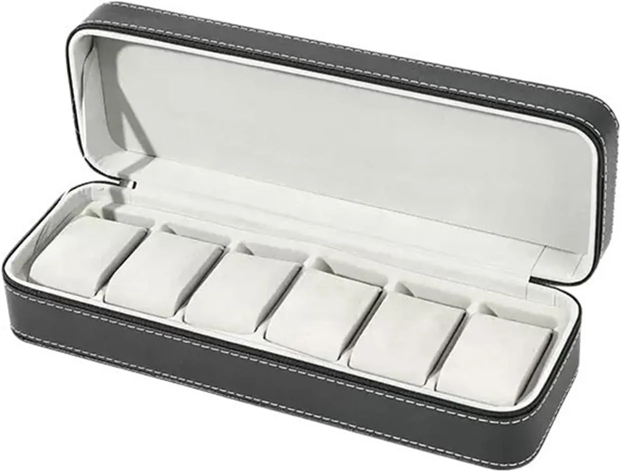 Watch Box Organizer 6 Grid Large Capacity Watch Organizers Watch Display Trays Watch Storage Multifunctional Watch Collection Box watch case