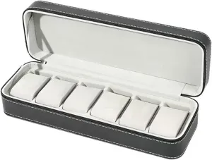 Watch Box Organizer 6 Grid Large Capacity Watch Organizers Watch Display Trays Watch Storage Multifunctional Watch Collection Box watch case