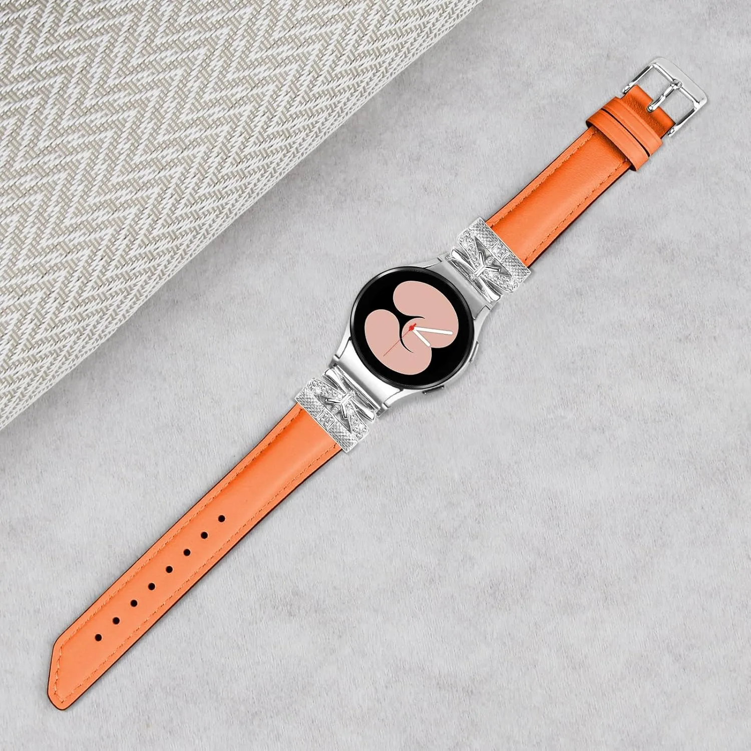 Watchband Compatible With Galaxy watch 4/Galaxy watch 5 40mm 44mm Genuine Leather Adjustable Strap For Galaxy Watch 4 Classic 42mm 46mm/Watch 5 Pro 45mm