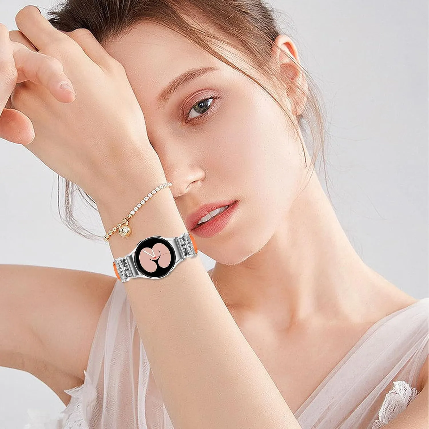Watchband Compatible With Galaxy watch 4/Galaxy watch 5 40mm 44mm Genuine Leather Adjustable Strap For Galaxy Watch 4 Classic 42mm 46mm/Watch 5 Pro 45mm