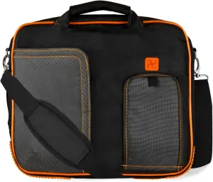 Water-Resistant Nylon Laptop Shoulder Messenger Bag for Professionals - Organized Multi-Compartment Tote for 12" Computers