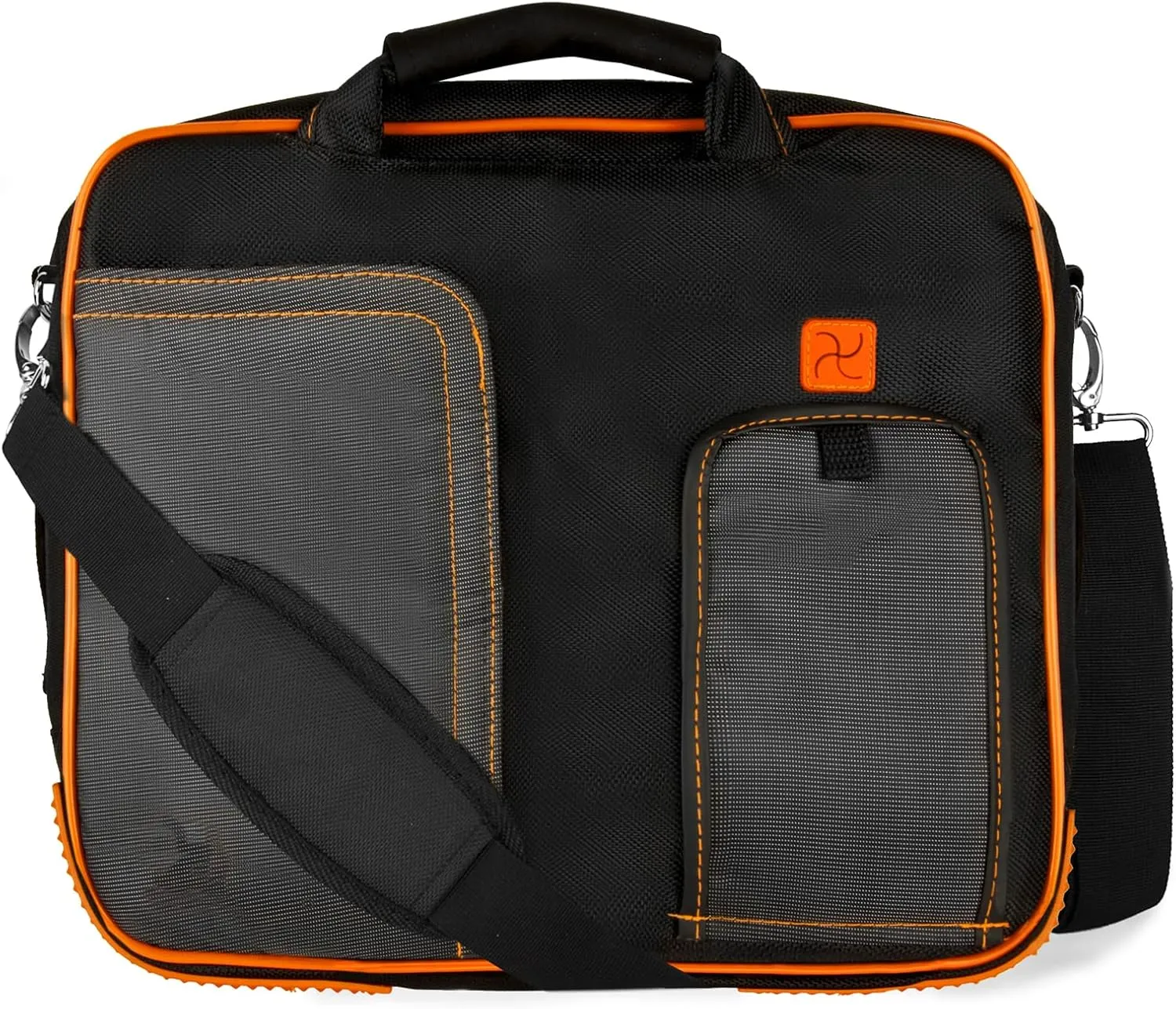 Water-Resistant Nylon Laptop Shoulder Messenger Bag for Professionals - Organized Multi-Compartment Tote for 12" Computers