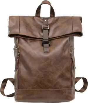 Waterproof backpack, 24-inch foldable large-capacity laptop bag, portable, suitable for leisure travel (Coffee)