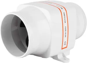 Waterproof Blower Fan,12V Blower - Marine Bilge Air Blower, 4'' In-Line Air Blower 12V/24V Mute Strong Ventilation Fan for Yacht Boat RV (12V)
