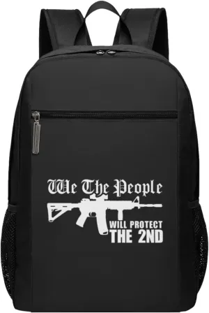We The People Ar15 Will Protect The 2nd Amendment Travel Laptop Backpack, Business Anti Theft Slim Sturdy Laptops Backpacks, College Computer Bag Gift for Men & Women Fits 17 Inch Notebook,Black