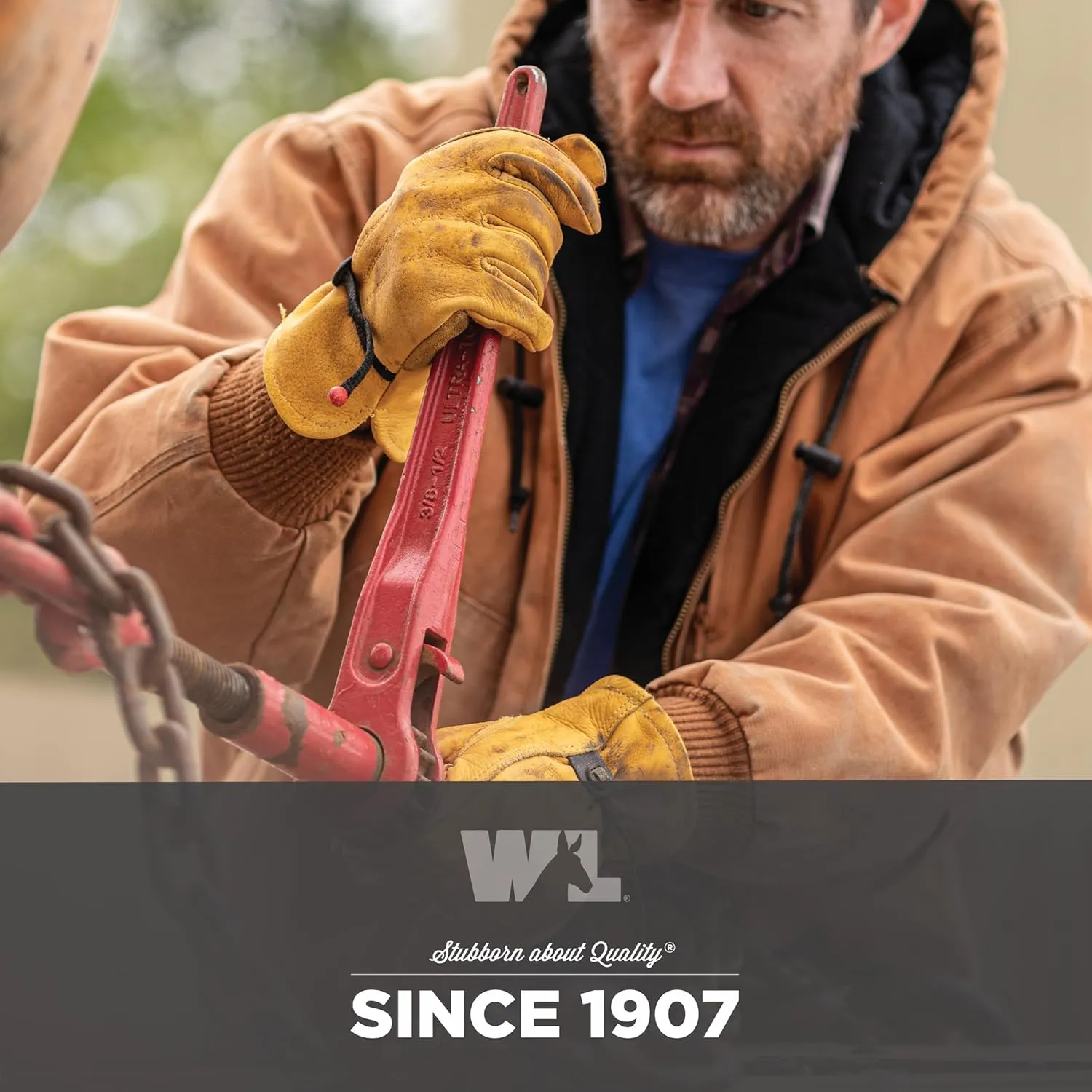 Wells Lamont mens Leather Work Gloves with Wrist Closure DIY Yardwork Construction Motorcycle Large Wells Lamont, Saddletan, Large Pack of 1 US