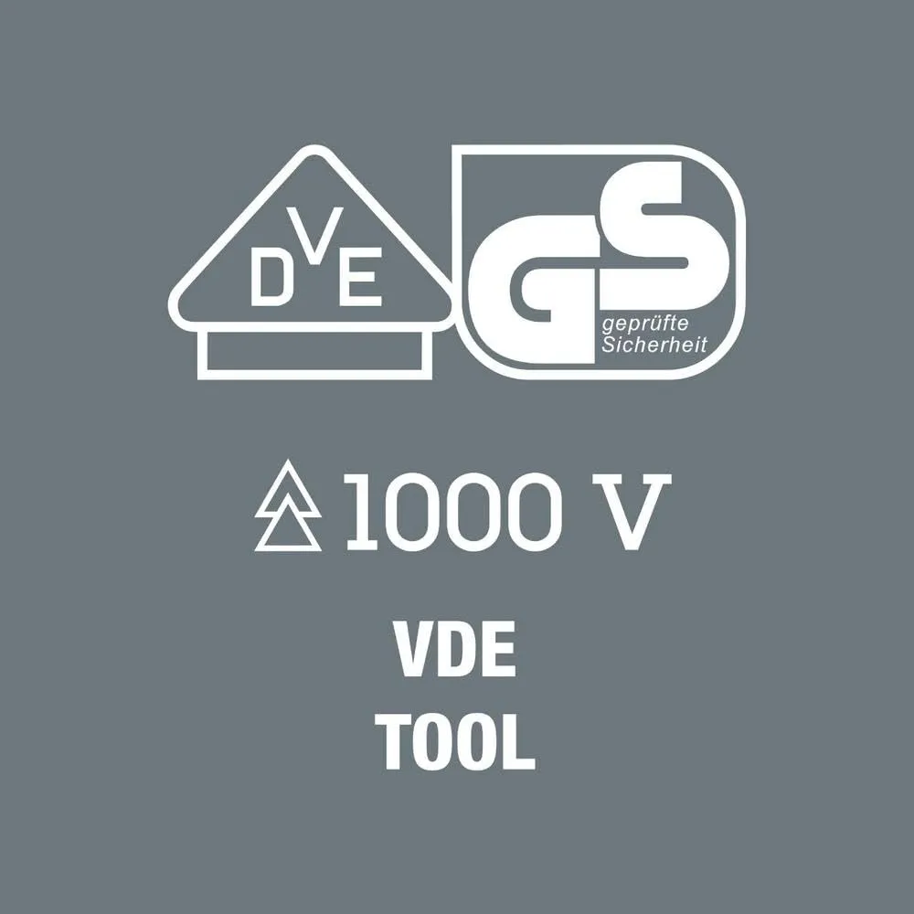 Wera 05004782001 Kraftform Plus VDE 168i Square Socket Insulated Screwdriver, #3 Head, 6" Blade Length