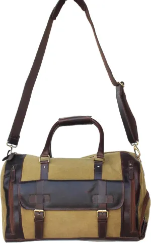 Western Canvas Leather Woven Carry-On Travel Weekender Duffle Gym Bag 18SKD Canvas