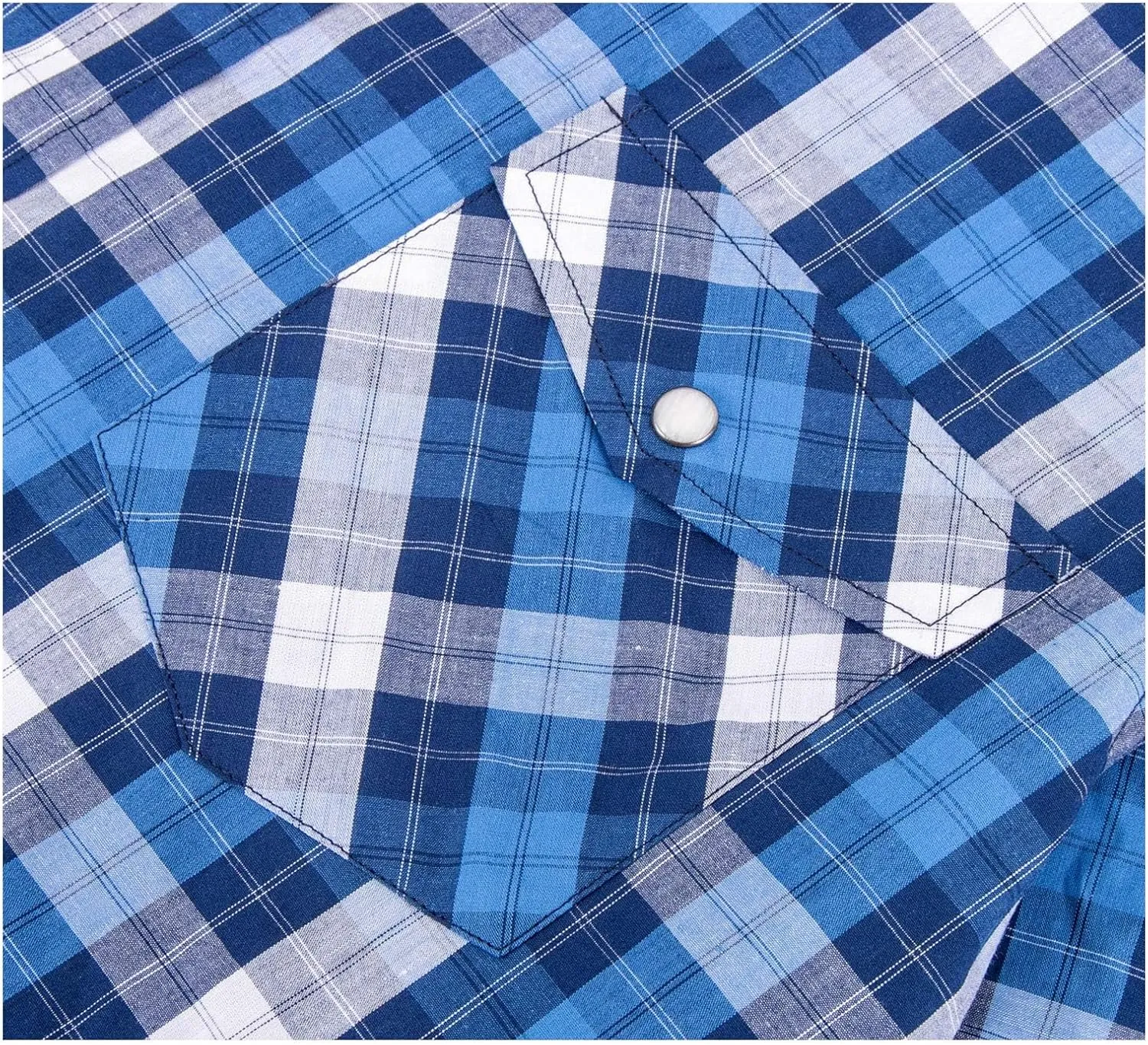 Western Shirts for Men with Snap Buttons Regular Fit Plaid Mens Long Sleeve Shirts Casual