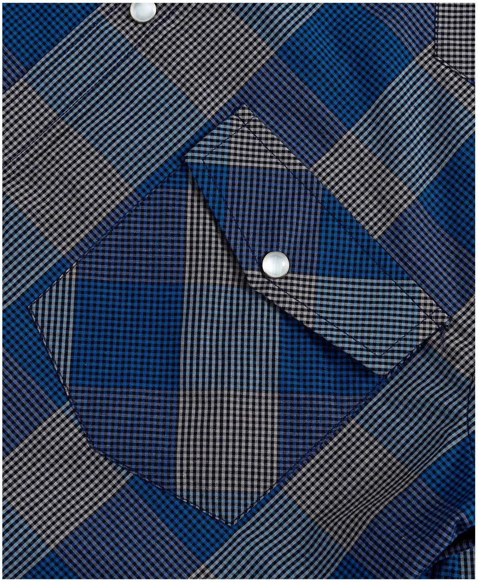 Western Shirts for Men with Snap Buttons Regular Fit Plaid Mens Long Sleeve Shirts Casual