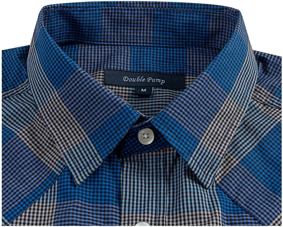 Western Shirts for Men with Snap Buttons Regular Fit Plaid Mens Long Sleeve Shirts Casual