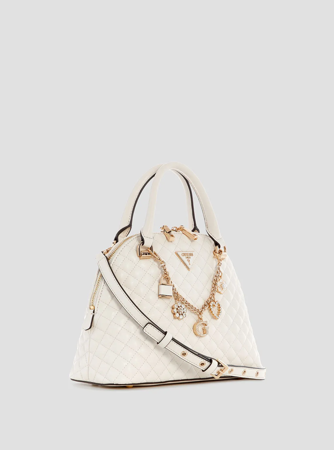 White Everlee Satchel Bag