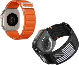 Wide Soft Stretchy Rugged Loop Sport Straps   Nylon Sport Bands Compatible with Apple Watch Ultra/Ultra 2 Band 49mm for Men