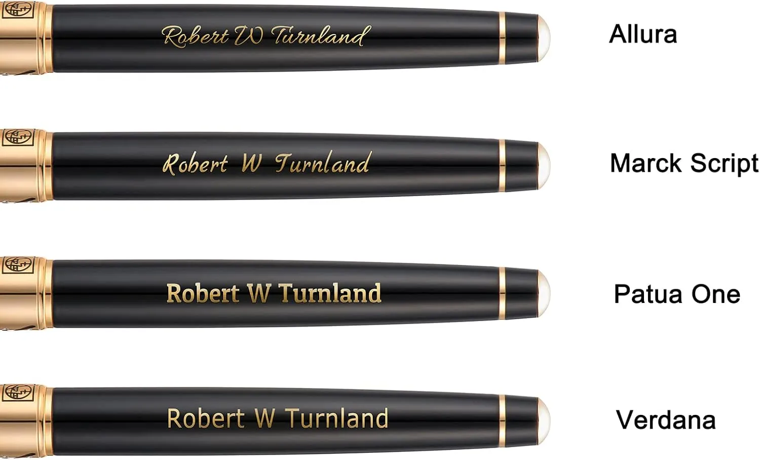 Wikult Personalized Picasso 902 Rollerball Pen Customized Pen Gift with Small Pen Bag, Engraved with Your Name (Golden Cap)