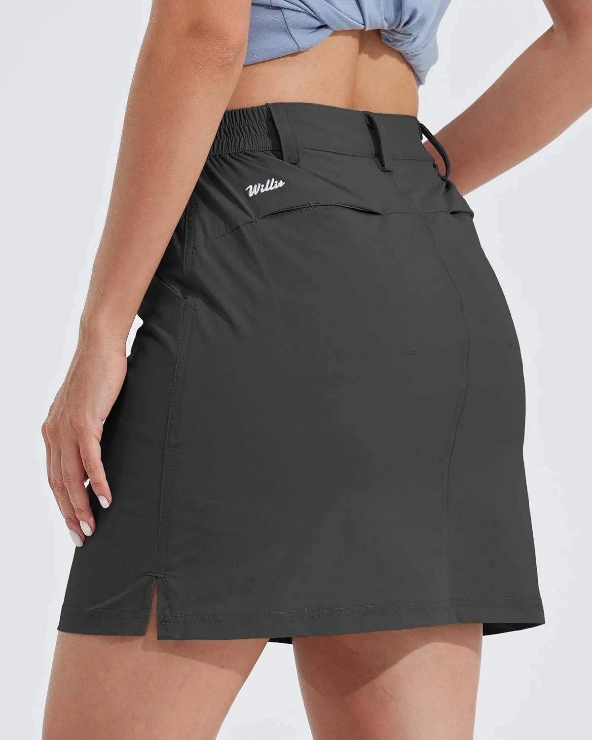 Willit Women's Skorts Golf Casual Skort Skirts UPF 50  Quick Dry Zip Pockets Outdoor Hiking