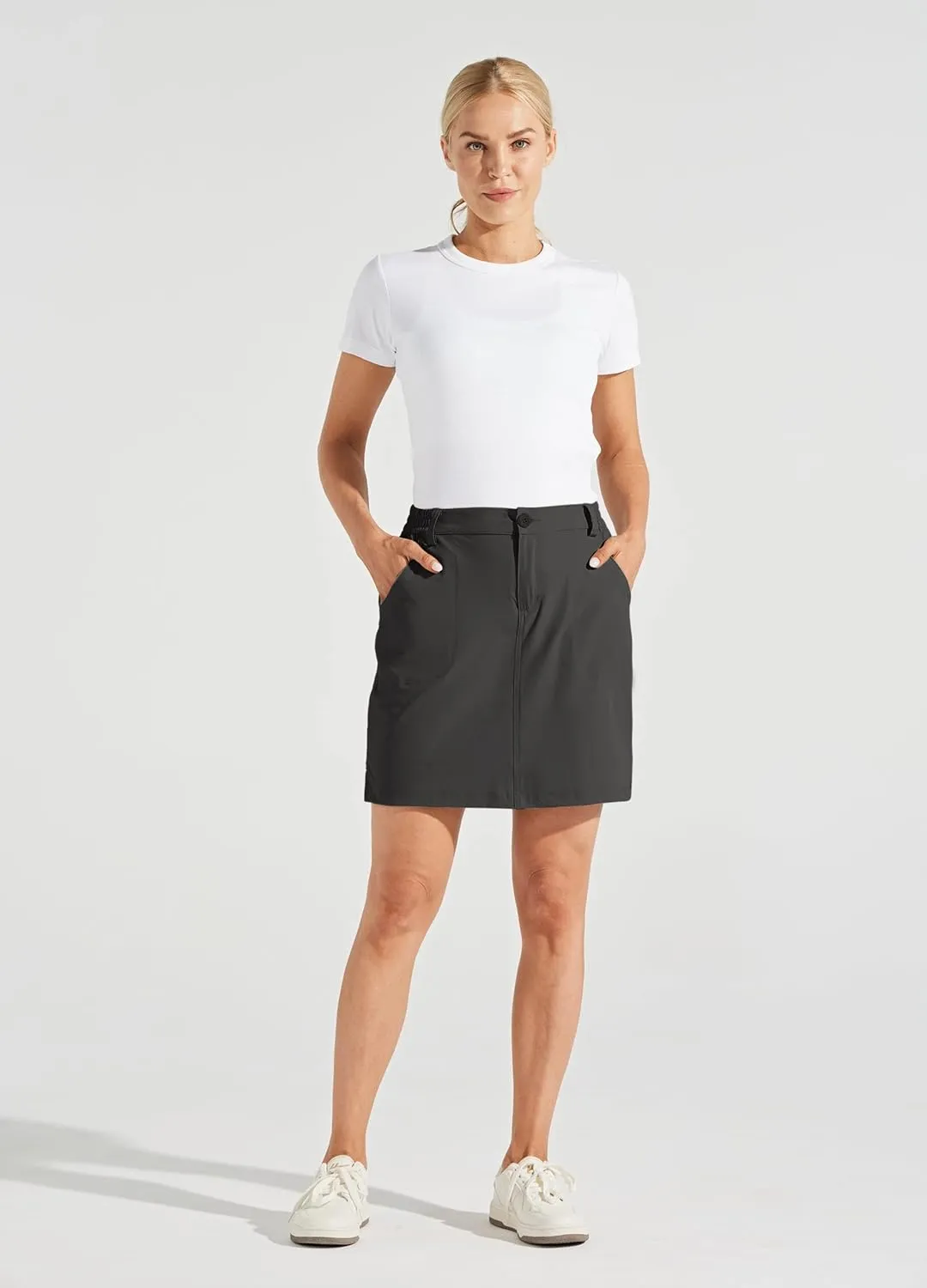 Willit Women's Skorts Golf Casual Skort Skirts UPF 50  Quick Dry Zip Pockets Outdoor Hiking