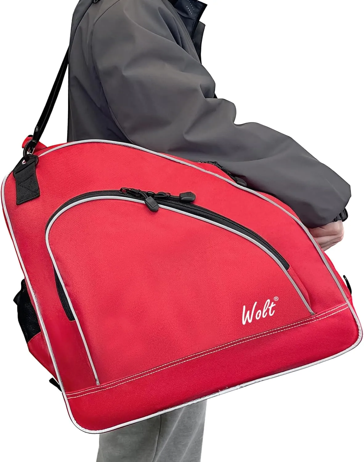 WOLT Ice Skate Bag - Roller Skate Bag, Inline Skate Bag with Adjustable Shoulder Strap for Both Youth and Adults.