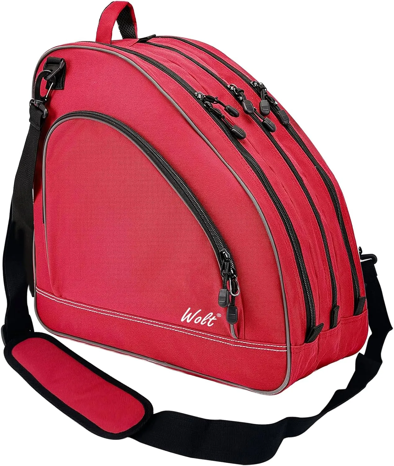 WOLT Ice Skate Bag - Roller Skate Bag, Inline Skate Bag with Adjustable Shoulder Strap for Both Youth and Adults.