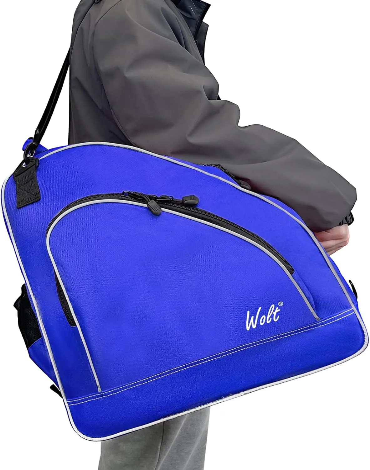 WOLT Ice Skate Bag - Roller Skate Bag, Inline Skate Bag with Adjustable Shoulder Strap for Both Youth and Adults.