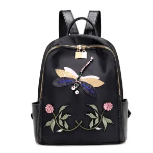 Women Backpack Earphone Hole