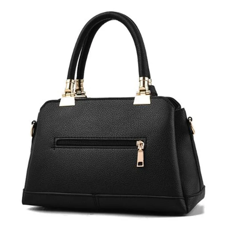Women Leather Tree Branches Metal Decor Handbags