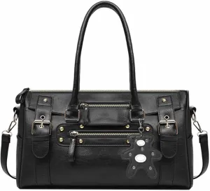 Women Retro Handbags and Purses PU Top-handle Shoulder Bag Totes Satchels