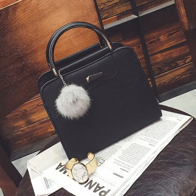 Women Top Handle Satchel PU Leather Handbags