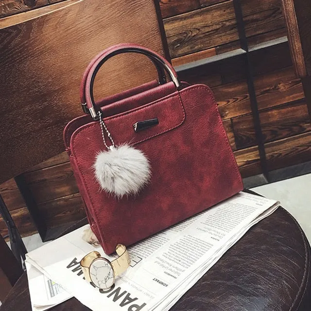 Women Top Handle Satchel PU Leather Handbags