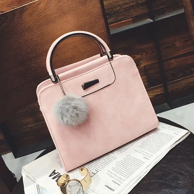 Women Top Handle Satchel PU Leather Handbags